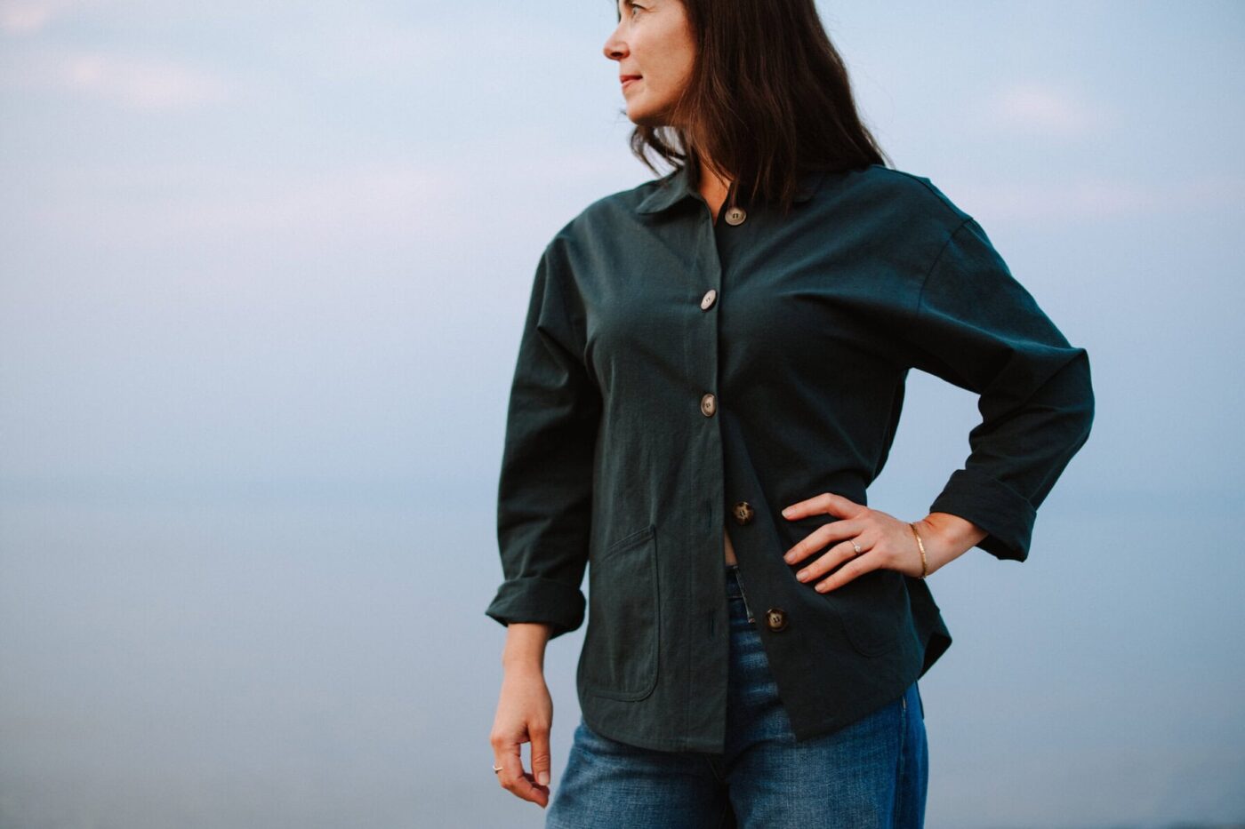 The Fern Jacket in Petrol - Image 4