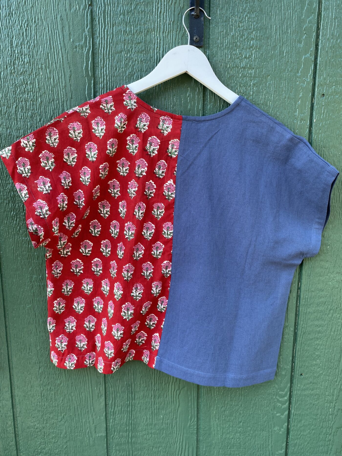 Meiga Top Denim/Red floral - Image 6