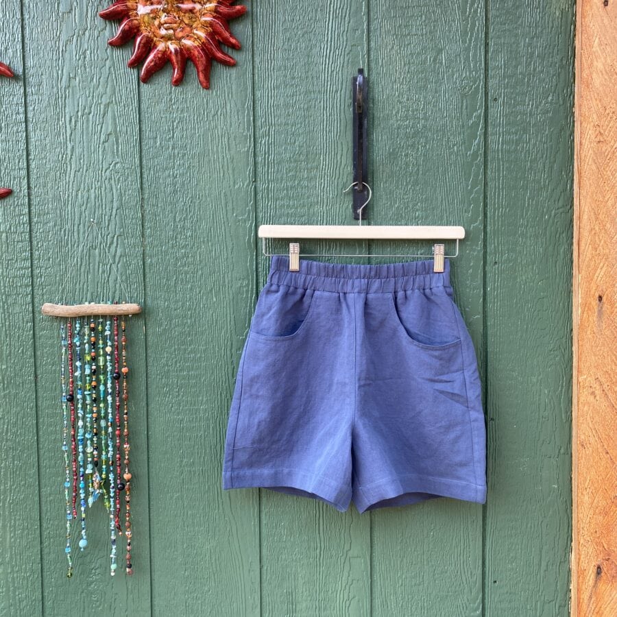 Meiga shorts In Denim Colour Organic cotton/linen blend
